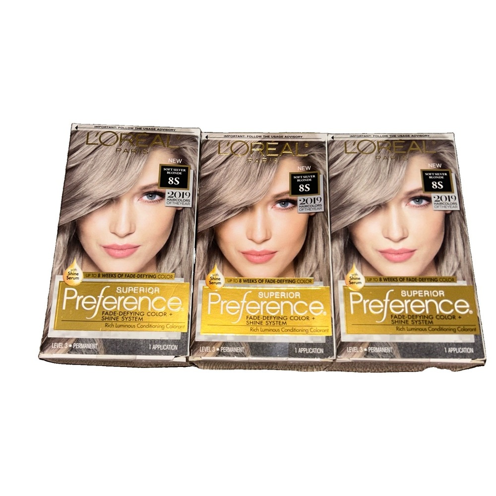 L'Oréal Paris Superior Preference Fade-Defying Shine Permanent 8s  3 Packs